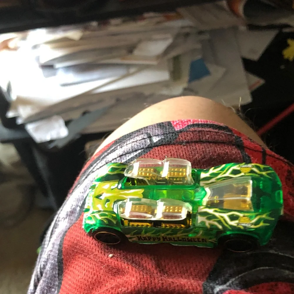 Green Transparent Lightning Toy Car